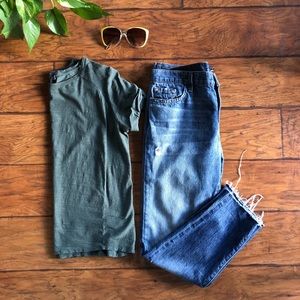 Vince Rolled Sleeve Tee Sz S